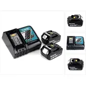 Makita Power Source Kit Li 18V met 2x BL1860B accu 6,0Ah + DC18RC oplader ( 199480-6 )
