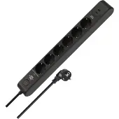 Brennenstuhl Stekkerdoos overspanningsbeveiliging | 6-voudig | USB-C PD | USB-A | antraciet | 2m | H05VV-F 3G1,5 | 20W - 1150790602