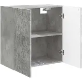 vidaXL Wandkast 59 x 31 x 60 cm Bewerkt hout Betongrijs