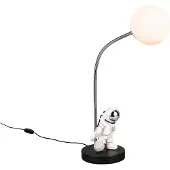 TRIO Tafellamp Arm zwart met wit