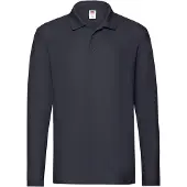 Fruit Of The Loom Heren Premium poloshirt met lange mouwen (Deep Navy)