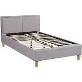 CARO-Möbel Gestoffeerd bed ANAIS 120x200 cm, grijze stof
