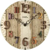 AMS quartz wandklok, quartz uurwerk, afmetingen 30x4 cm, modelnummer 9423