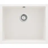 Deante - Granitocht gootsteen CORDA, 1-delig, hangend model, 55x46 cm, kleur alabaster