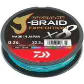 Daiwa J-Braid Expedition, oranje kleur - 300 meter