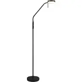 TRIO LED-vloerlamp Moreno, dimbaar, zwart, Woon-/ Eetkamer, metaal, LED vloerlamp