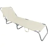 Mojawo Driepoot tuinstoel, campingstoel, beige, 186x55x24 cm