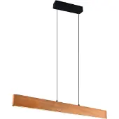 TRIO Strakke hanglamp Edgewood 115cm hout
