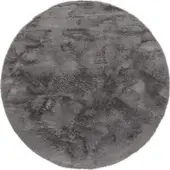 Tapis.nl Vachtkleed Fluffy antraciet 200 cm rond