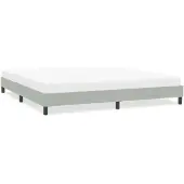 vidaXL Bedframe zonder matras 200x220 cm fluweel lichtgrijs