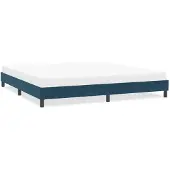 vidaXL Bedframe zonder matras 200x220 cm fluweel donkerblauw