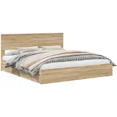 vidaXL Opbergbed met lade Sonoma Eik 180 x 200 cm Bewerkt hout