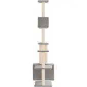 vidaXL Kattentoren met sisal krabpalen Lichtgrijs 177,5 cm
