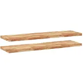 vidaXL Wandschappen 2 st zwevend olieafwerking 120x40x4 cm acaciahout