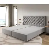 DELIFE Boxspringframe Dream-Great microvezel grijs 200x200 cm