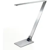 FABAS LUCE LED-bureaulamp Wasp, dimbaar, alu / grijs / zink, Werkkamer / Kantoor, Aluminium, Modern, LED bureaulamp