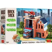 Trefl Brick Trick - Brandweerkazerne, Bouwblokken, 6 jaar en ouder, Keramisch, 190 stuks, 1,88 kg