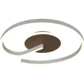 TRIO REALITY CALLE - Plafondlamp - Mokka - incl. 1x SMD 21 W - Dimbaar met schakelaar - Wand- en plafondmontage - DIP - Schakelaar