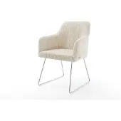 DELIFE Eetkamerstoel Greg-Flex koord beige slipframe roestvrij staal pocketveer kern