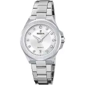 Festina Kwartshorloge Mademoiselle Horloge, dameshorloge, leren band, analoog, dag, zirkonia (synth.)