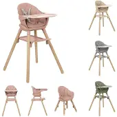 Kikkaboo 2-in-1 Woody 2024 Kinderstoel Voor Thuis