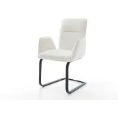 DELIFE Sledemodel Vinja-Flex bouclé zacht beige sledemodel vlak zwart