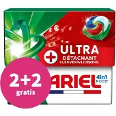 Ariel 2+2 Gratis: 4in1 Wasmiddel Pods Ultra Vlekverwijderaar 19 Stuks