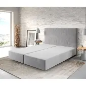 DELIFE Boxspring frame Dream-Well 160x200 cm Grijs Mikrofaser