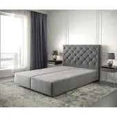 DELIFE Boxspringframe Dream-Great 160x200 cm Microvezel Taupe