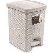 Stefanplast Prullenbak Elegance, gemaakt van polypropyleen, inhoud 20 liter, afmetingen 31x27,5x39 cm, kleur wit