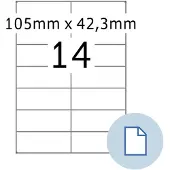 Herma Etiket 8414 A4 EXPR 500 105x42.3mm wit 7000 stuks