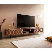 DELIFE Tv-meubel Fevo 240 cm acacia bruin 4 deuren L-poot