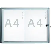 MAUL Extraslim binnenvitrine 2 x A4 aluminium