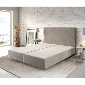 DELIFE Boxspring frame Dream-Well 160x200 cm Beige Mikrofaser