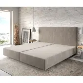 DELIFE Boxspringbed Dream-Well microvezel beige 200x200 cm