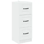 vidaXL Ladekast Wit 33 x 34,5 x 87 cm Bewerkt hout