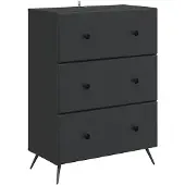 vidaXL Ladekast 66 x 34,5 x 90 cm Bewerkt hout Zwart