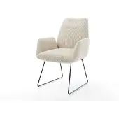 DELIFE Eetkamerstoel Zoa-Flex koord beige slipframe zwart pocketveer kern