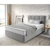 DELIFE Boxspringbed Dream-Fine 120x200 microvezel grijs