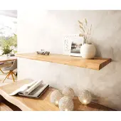 DELIFE Wandplank Live-Edge 100 cm acacia natuur massieve boomrand