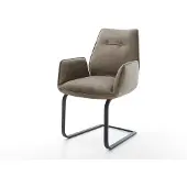 DELIFE Sledemodel Zoa-Flex microvelours taupe vintage sledemodel vlak zwart pocketveer kern