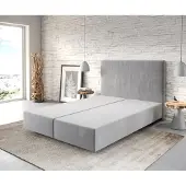 DELIFE Boxspring frame Dream-Well 140x200 cm Grijs Mikrofaser