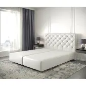 DELIFE Boxspring-frame Dream-Great 140x200 kunstleder wit