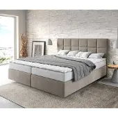 DELIFE Boxspringbed Dream-Fine 180x200 microvezel Beige