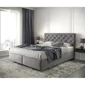 DELIFE Boxspringbed Dream-Great 160x200 cm Microvezel Taupe met Matras en Topper