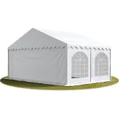 TOOLPORT Partytent 5x4 m, PVC 750, met Grondframe, wit