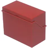 Helit Klein-Karteikasten A5 quer, rot, unbestückt aus Polystyrol, für ca. 500 Karten
