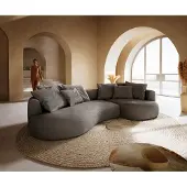 DELIFE Big-Sofa Edina 330x170 cm Bouclé Soft Modder