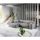 DELIFE Hoekbank Sirpio XL 270x170 cm microvezel taupe recamiere variabele