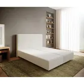 DELIFE Boxspringframe Dream-Well 160x200 cm Bouclé Crème-Wit